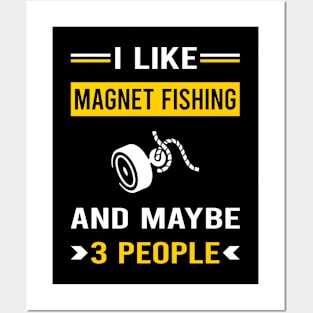 3 People Magnet Fishing Posters and Art